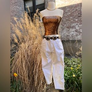 White denim mama jeans . Made And Designed By Chic In The USA jeans. Size 28